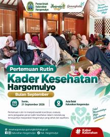 PERTEMUAN RUTIN KADER KESEHATAN BULAN SEPTEMBER 2026